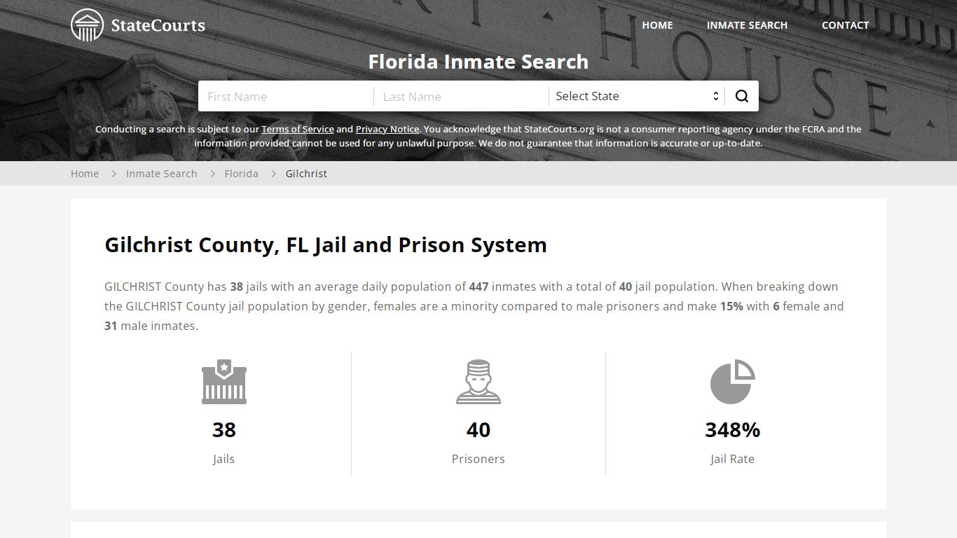 Gilchrist County, FL Inmate Search - StateCourts