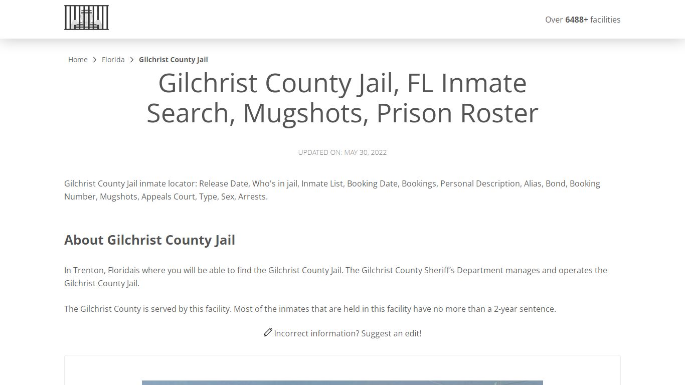 Gilchrist County Jail, FL Inmate Search, Mugshots, Prison ...